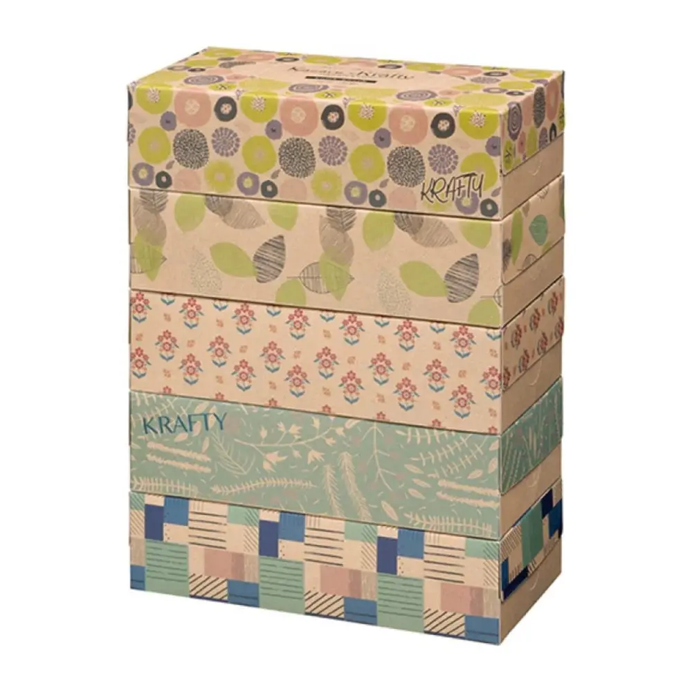 Khăn Giấy Nhật Bản 2 Lớp, Kazaru x Krafty, Tissues, 180 Tờ (197 x 212mm) - ELLEMOI